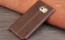Vaku ® Samsung Galaxy C7 Pro Lexza Series Double Stitch Leather Shell with Metallic Camera Protection Back Cover