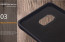 Vaku ® Samsung Galaxy C7 Pro Lexza Series Double Stitch Leather Shell with Metallic Camera Protection Back Cover