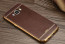 VAKU ® Samsung Galaxy A8 Leather Stitched Gold Electroplated Soft TPU Back Cover