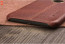 Vaku ® Apple iPhone 7 Plus Lexza Series Double Stitch Leather Shell with Metallic Logo Display Back Cover