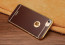 VAKU ® Apple iPhone 7 Leather Stitched Gold Electroplated Soft TPU Back Cover