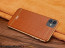 VAKU ® Apple iPhone 11 European Leather Stitched Gold Electroplated Soft TPU Back Cover