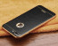 VAKU ® Apple iPhone 7 Plus European Leather Stitched Gold Electroplated Soft TPU Back Cover