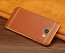 Vaku ® Samsung Galaxy C7 Pro Leather Stitched Gold Electroplated Soft TPU Back Cover