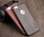 Vorson ® Apple iPhone 6 / 6S Lexza Series Double Stitch Leather Shell with Metallic Logo Display Back Cover