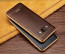VAKU ® Samsung A8 European Leather Stitched Gold Electroplated Soft TPU Back Cover