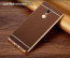 VAKU ® XIAOMI Redmi Note 4 Leather Stitched Gold Electroplated Soft TPU Back Cover