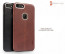 Vaku ® Apple iPhone 7 Plus Lexza Series Double Stitch Leather Shell with Metallic Logo Display Back Cover