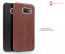 Vaku ® Samsung Galaxy J7 Max Lexza Series Double Stitch Leather Shell with Metallic Camera Protection Back Cover
