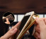 Vaku ® Xiaomi Redmi 5A Leather Stitched Gold Electroplated Soft TPU Back Cover