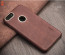 Vaku ® Apple iPhone 7 Plus Lexza Series Double Stitch Leather Shell with Metallic Logo Display Back Cover