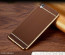 VAKU ® VIVO Y51 L Leather Stitched Gold Electroplated Soft TPU Back Cover