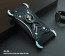 R-Just ® Compatible with 4.7in to 5.5in iPhones Sword Claw Aluminium Alloy Super Strong Case-Black + Silver