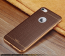 VAKU ® Apple iPhone 6 / 6S European Leather Stitched Gold Electroplated Soft TPU Back Cover