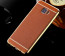 Vaku ® Samsung Galaxy A5 (2017) Leather Stitched Gold Electroplated Soft TPU Back Cover