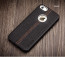 Vorson ® Apple iPhone 5 / 5S / SE Lexza Series Double Stitch Leather Shell with Metallic Logo Display Back Cover
