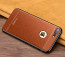 VAKU ® Apple iPhone 7 Plus Leather Stitched Gold Electroplated Soft TPU Back Cover