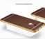 VAKU ® XIAOMI Redmi Note 4 Leather Stitched Gold Electroplated Soft TPU Back Cover
