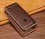 Vaku ® Vivo V7 Plus Leather Stitched Gold Electroplated Soft TPU Back Cover