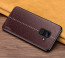 Vaku ® Samsung Galaxy A8 Plus Lexza Series Double Stitch Leather Shell with Metallic Camera Protection Back Cover