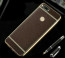 Vaku ® Xiaomi Mi A1 Leather Stitched Gold Electroplated Soft TPU Back Cover