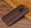 Vaku ® Samsung Galaxy A8 Plus Lexza Series Double Stitch Leather Shell with Metallic Camera Protection Back Cover