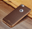 VAKU ® Apple iPhone 6 Plus / 6S Plus European Leather Stitched Gold Electroplated Soft TPU Back Cover