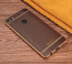 Vaku ® Oppo F7 Leather Stitched Gold Electroplated Soft TPU Back Cover