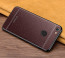 Vaku ® Oppo F7 Leather Stitched Gold Electroplated Soft TPU Back Cover