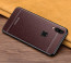 Vaku ® Vivo V9 Leather Stitched Gold Electroplated Soft TPU Back Cover