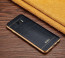 Vaku ® Samsung Galaxy A9 Pro European Leather Stitched Gold Electroplated Soft TPU Back Cover