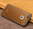 VAKU ® Apple iPhone 7 Plus Leather Stitched Gold Electroplated Soft TPU Back Cover