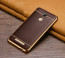 VAKU ® XIAOMI Redmi Note 3 Leather Stitched  Gold Electroplated Soft TPU Back Cover