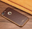 VAKU ® Apple iPhone 7 Plus European Leather Stitched Gold Electroplated Soft TPU Back Cover