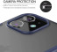VAKU ® 2in1 Combo Apple iPhone 12 Mini Ignite Armor 10ft Shock-Proof Anti-Drop Case Back Cover with Dust filter Tempered Glass (Blue)