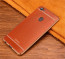 Vaku ® Oppo F7 Leather Stitched Gold Electroplated Soft TPU Back Cover