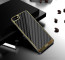 VAKU ® Apple iPhone SE 2020 Carbon Fibre with Golden Electroplated layering Hard PC Back Cover