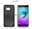 Vaku ® Samsung Galaxy A8 Lexza Series Double Stitch Leather Shell with Metallic Logo Display Back Cover