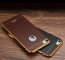 VAKU ® Apple iPhone 6 / 6S European Leather Stitched Gold Electroplated Soft TPU Back Cover
