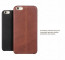 Vaku ® VIVO Y69 Lexza Series Double Stitch Leather Shell with Metallic Logo Display Back Cover