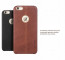Vorson ® Apple iPhone 6 / 6S Lexza Series Double Stitch Leather Shell with Metallic Logo Display Back Cover