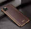 Vaku ® For Apple iPhone 11 Pro Vertical Leather Stitched Gold Electroplated Soft TPU Back Cover