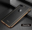 VAKU ® Apple iPhone 8 Plus Vertical Leather Stitched Gold Electroplated Soft TPU Back Cover
