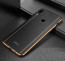 Vaku ® Xiaomi Redmi Note 7 / Note 7 Pro / Note 7S Vertical Leather Stitched Gold Electroplated Soft TPU Back Cover