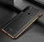Vaku ® Xiaomi Redmi Note 8 Vertical Leather Stitched Gold Electroplated Soft TPU Back Cover