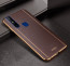 Vaku ® Vivo V15 Vertical Leather Stitched Gold Electroplated Soft TPU Back Cover