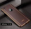 VAKU ® For Apple iPhone 8 Vertical Leather Stitched Gold Electroplated Soft TPU Back Cover