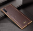 Vaku ® Samsung Galaxy Note 10 Vertical Leather Stitched Gold Electroplated Soft TPU Back Cover