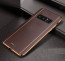 VAKU ® Samsung Galaxy Note 8 Vertical Leather Stitched Gold Electroplated Soft TPU Back Cover