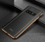 VAKU ® Samsung Galaxy Note 8 Vertical Leather Stitched Gold Electroplated Soft TPU Back Cover